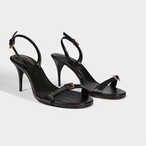 Schutz Aurora Black Sling Mid Leather